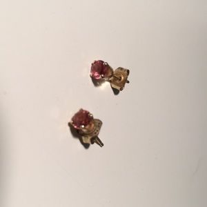 Pink diamond earrings